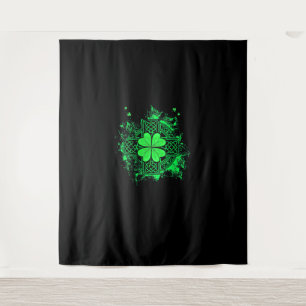 Celtic Knot Irish Shamrock Three Leaf Clover St Pa Tapestry