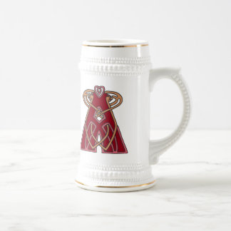 Celtic Knot letter initial monogram A Beer Stein