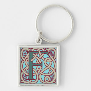 Celtic Knot letter initial monogram F Keychain