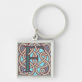 Celtic Knot letter initial monogram F Keychain