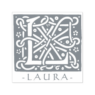 Celtic Knot Letter L Monogram with Your Name Self-inking Stamp