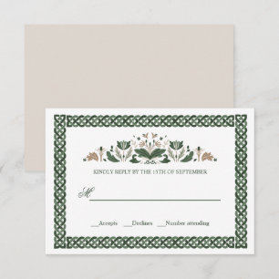 Celtic Knot Modern Floral Irish Wedding Invitation
