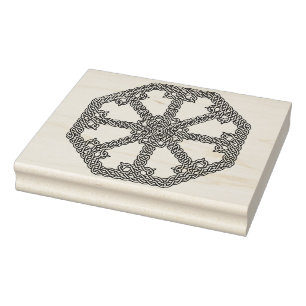 Celtic knot octagon pattern art stamp