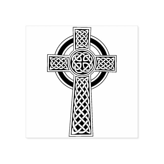 Celtic knot ornamental cross  Rubber stamp (Imprint)