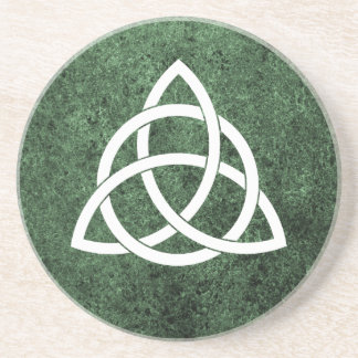 Celtic Knot over Green Granite Coaster