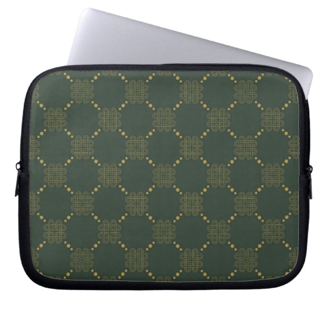 Celtic Knot Pattern Laptop Sleeve (Front)
