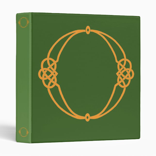 Celtic Knot Personalized Initial O Binder (Front/Spine)