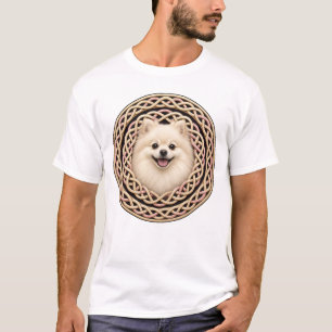 Celtic Knot Pomeranian Dog Art T-Shirt
