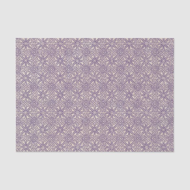 Celtic Knot Purple Pattern Tissue Paper (Front)