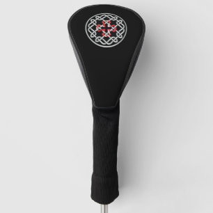 Celtic Knot Red Metallic Golf Head Cover