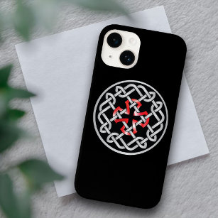 Celtic Knot Red Metallic iPhone 14 Case