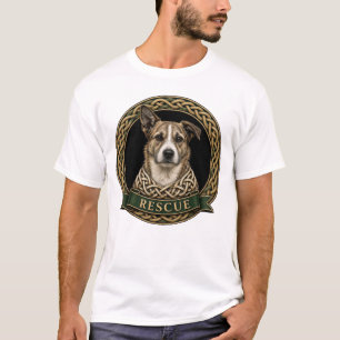 Celtic Knot Rescue Dog Art T-Shirt