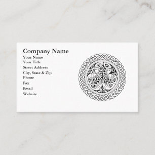 Celtic Knot Ring With Birds Business Card