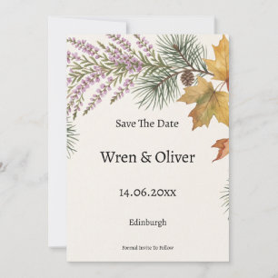 Celtic Knot Save the Date Card   Scottish Irish He