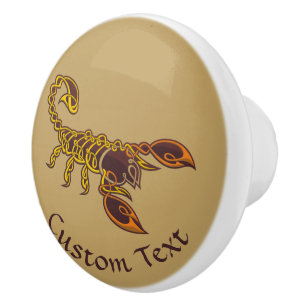 Celtic Knot Scorpion Ceramic Knob
