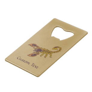 Celtic Knot Scorpion Credit Card Bottle Opener