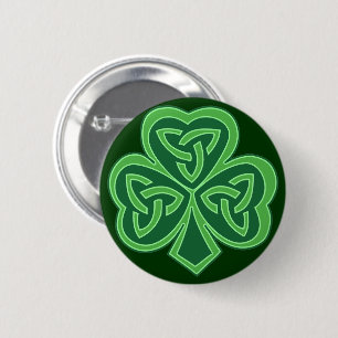 Celtic Knot Shamrock 2 Inch Round Button
