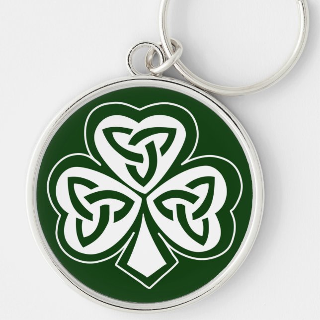 Celtic Knot Shamrock Keychain (Front)