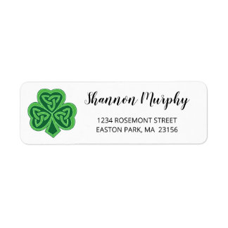 Celtic Knot Shamrock Modern Calligraphy Script