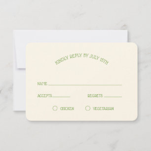 Celtic Knot Shamrock Wedding RSVP Card