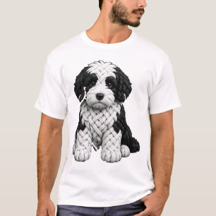 Celtic Knot Sheepadoodle Dog Art T-Shirt