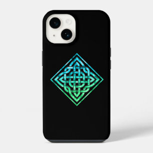 Celtic Knot - Single Blue Green iPhone 14 Case