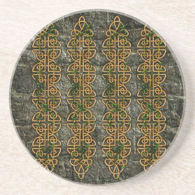 Celtic Knot Strips Coaster (Front)