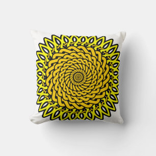 Celtic Knot Sunflower Drawing Throw Pillow
