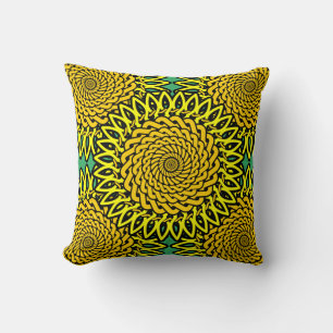 Celtic Knot Sunflower Pattern Throw Pillow