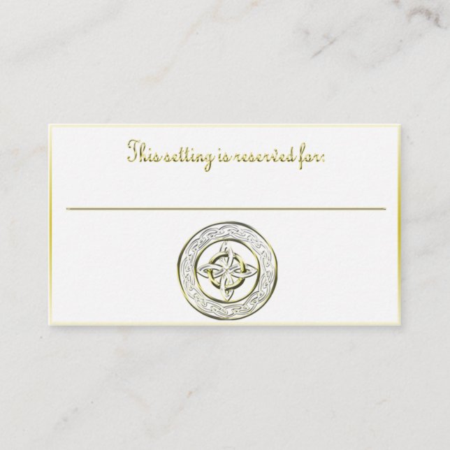 Celtic Knot table reservation card (Front)