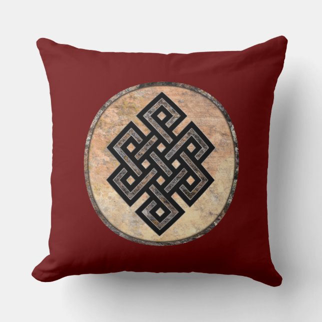 Celtic Knot Talking Canyons, New Mexico Throw Pillow (Front)