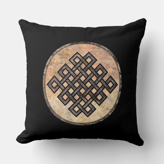 Celtic Knot Talking Canyons, New Mexico Throw Pillow (Front)