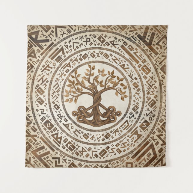 Celtic Knot Tree of life -Yggdrasil Tapestry (Front)