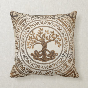 Celtic Knot Tree of life -Yggdrasil Throw Pillow