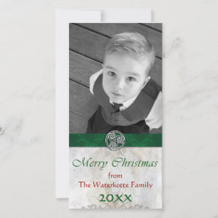 Celtic Knot Triskelion Holiday Christmas Photo Card