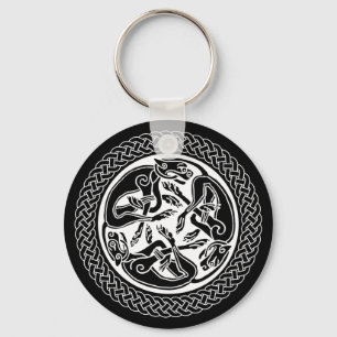 Celtic Knot with Hounds Keychain