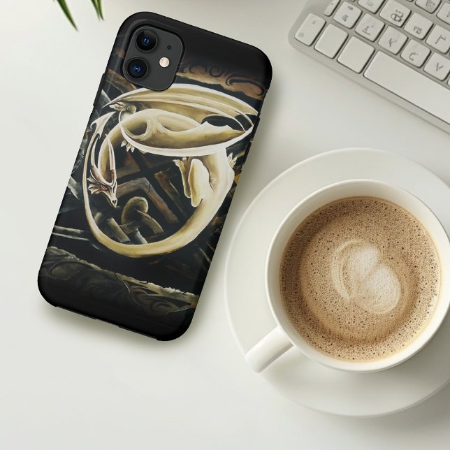 Celtic Knot Work Cream Dragon Case-Mate iPhone Case (Creator Uploaded)