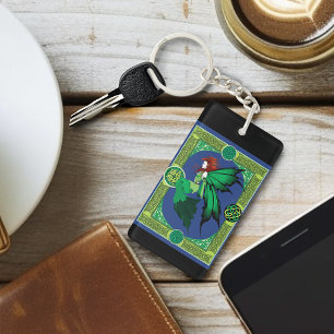 Celtic knot Work Green Fairy Keychain