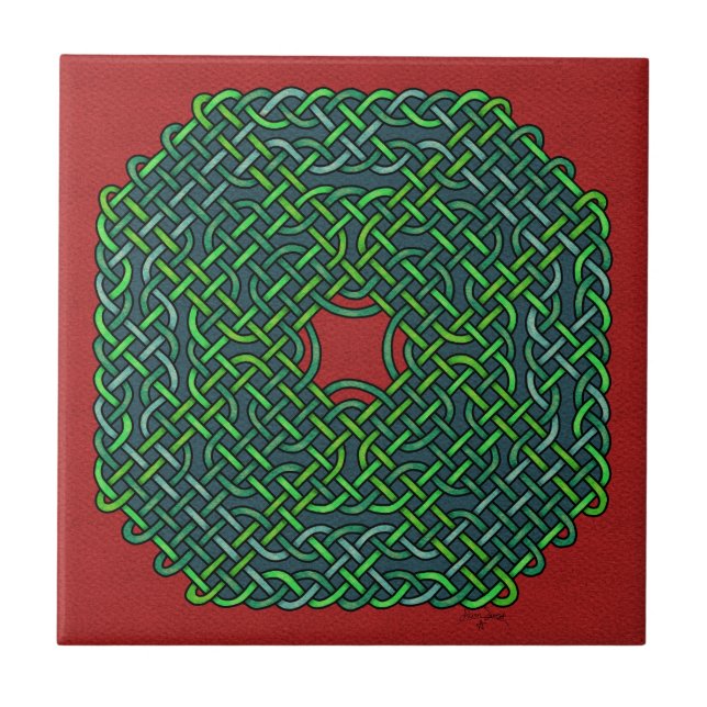 celtic knot wreath tile (Front)