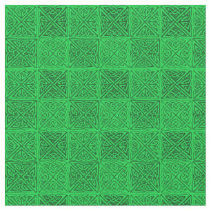 Celtic Knots  Dark Green FIne Fabric