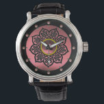 CELTIC KNOTS FLOWER AND PINK AMETHYST GEM STONES WATCH<br><div class="desc">Elegant and unique design of gem stone with celtic knots. Very accurated nurbs modelling and rendering in 3D  by Bulgan Lumini .Part from series Hyper Talismans</div>