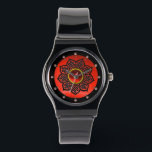 CELTIC KNOTS FLOWER AND RED RUBY GEM STONES WATCH<br><div class="desc">Elegant and unique design , pink gem stones with celtic knots. Very accurated nurbs modelling and rendering in 3D  by Bulgan Lumini .Part from series Hyper Talismans</div>