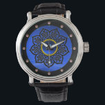 CELTIC KNOTS FLOWER BLUE SAPPHIRE GEM STONES WATCH<br><div class="desc">Elegant and unique design , pink gem stones with celtic knots. Very accurated nurbs modeling and rendering in 3D  by Bulgan Lumini .Part from series Hyper Talismans</div>