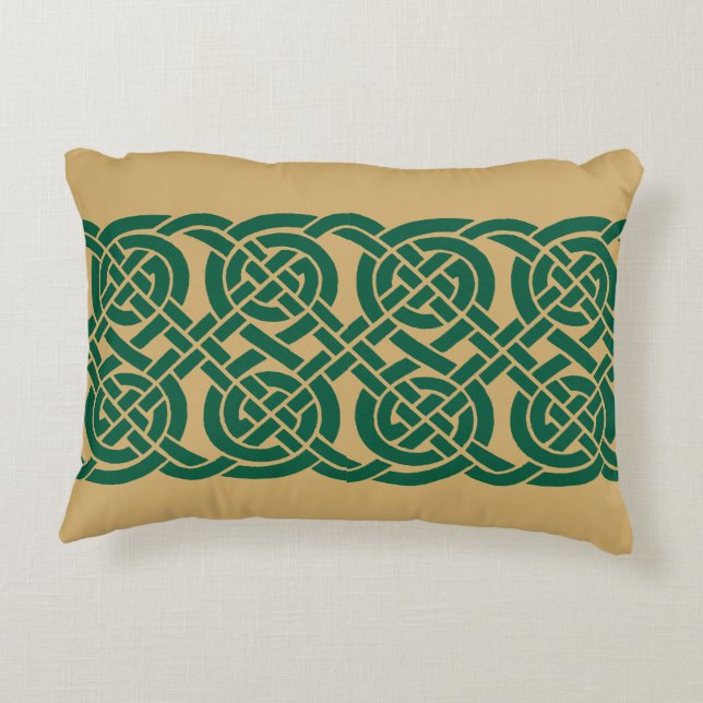 Celtic Knots Frieze Pattern Accent Pillow (Back)
