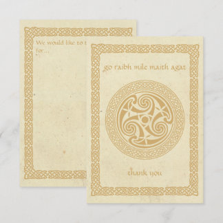 Celtic Knots Irish Gaelic Thank You Template