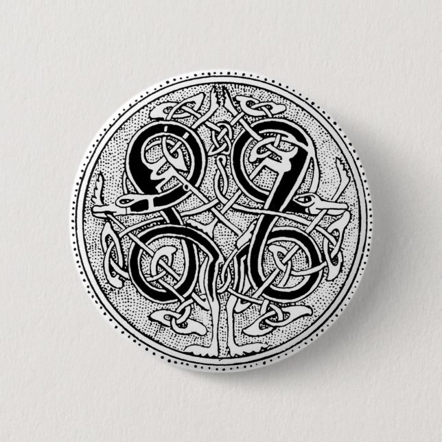 Celtic knotwork 2 inch round button (Front)