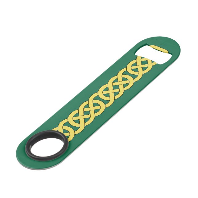 Celtic Knotwork Band Speed Bottle Opener (Front Angled)