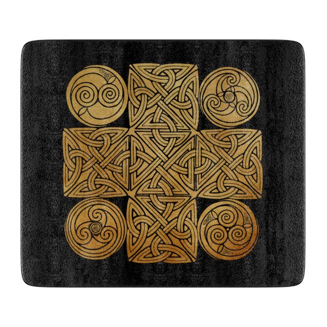 Celtic Knotwork Cross Cutting Board (Front)