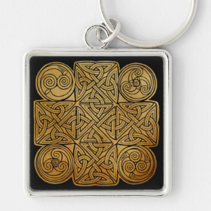 Celtic Knotwork Cross Keychain