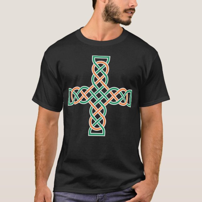  Celtic knotwork cross multicolored T-Shirt (Front)